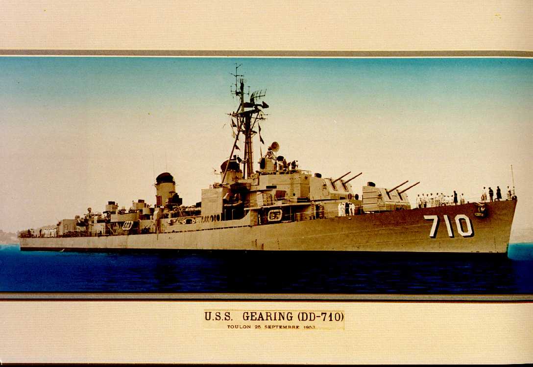 DD-710 at Toulon, France, September 1953.
